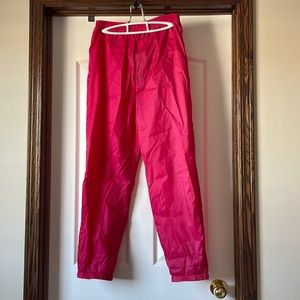 Hot pink wind breaker pants